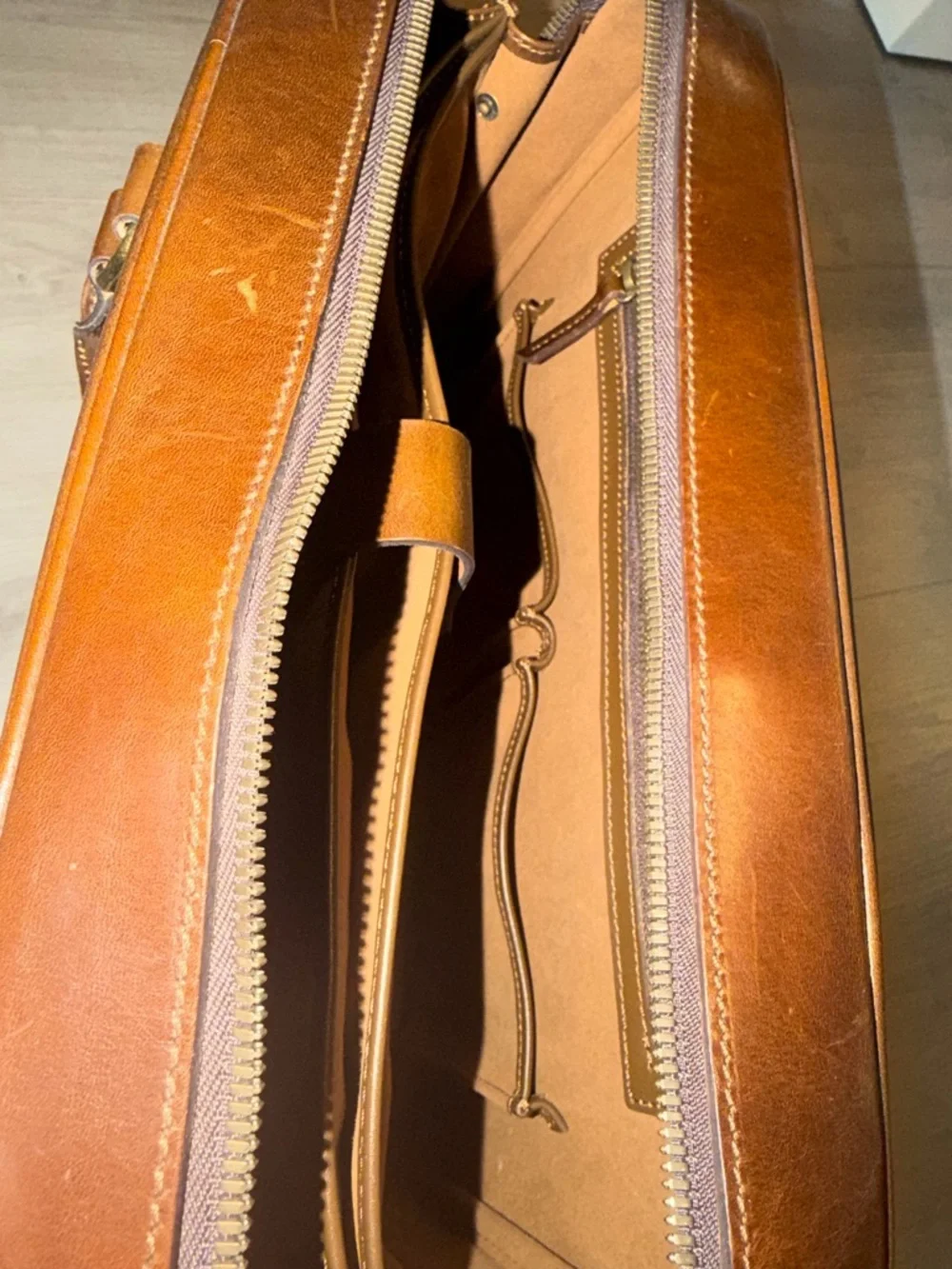 Men’s Leather Briefcase - Brown Executive Carry Case by Satchel & Page